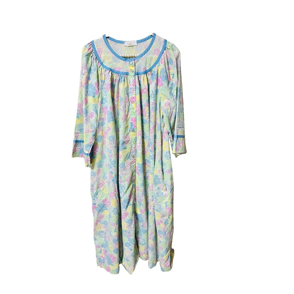 MW Collection Vintage Pastel Housedress No SZ Tag Flaws See Pictures Bust 52
